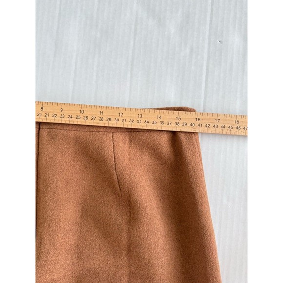 NWT J. Crew Mercantile Sz 8 Skirt Women Tan Brown Wool Blend A-line Ruffle SOFT - Picture 6 of 7